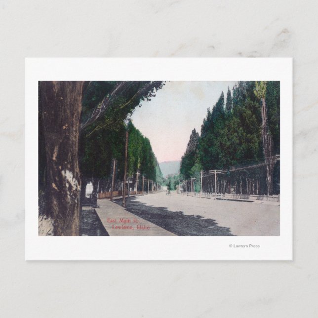 Östra View on Main StreetLewiston, ID Vykort (Framsida)