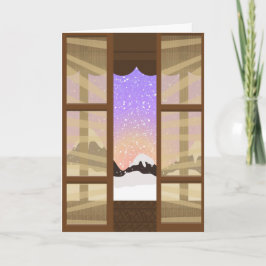 Östra-vy för Hälsning eller anteckningskort för vi