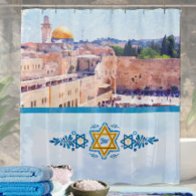 Östra Wall Temple Mount Jerusalem Shower Curtain