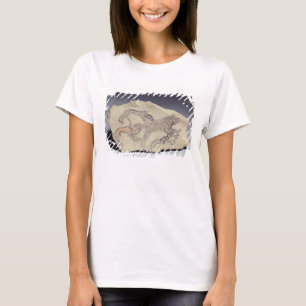 Ostracon som skildrar en hund som jagar en hyena ( t-shirt
