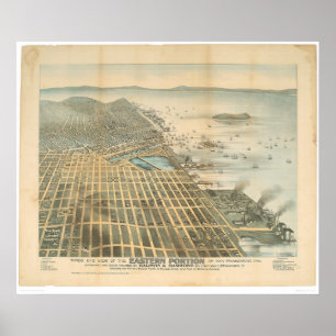 Östran beskådar av San Francisco, CA. (1529A) Poster