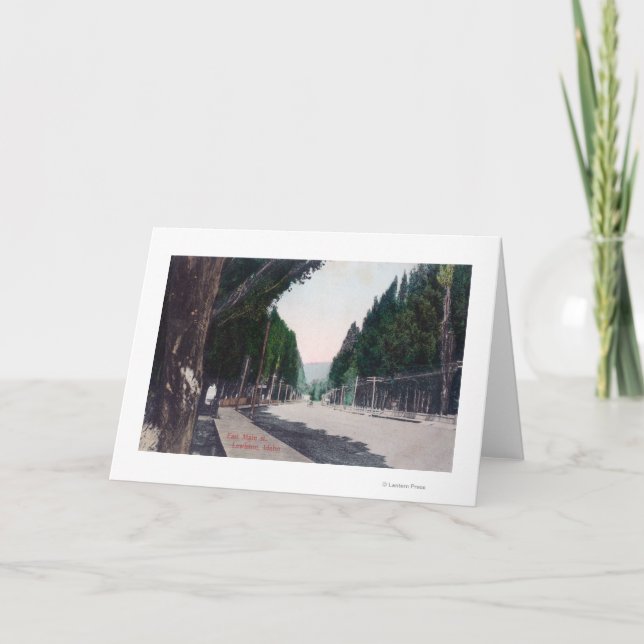 Östran beskådar på huvudsakliga StreetLewiston, Helgkort (Framsida)