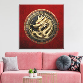 Östran guld Helig över Medallion Canvastryck