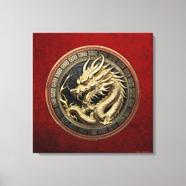 Östran guld Helig över Medallion Canvastryck