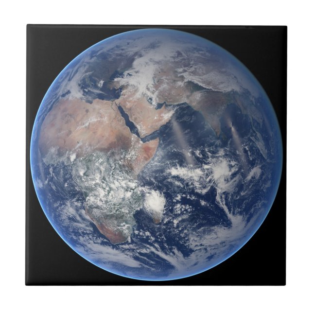 Östran Hemisphere på Planet Earth. Kakelplatta (Framsidan)