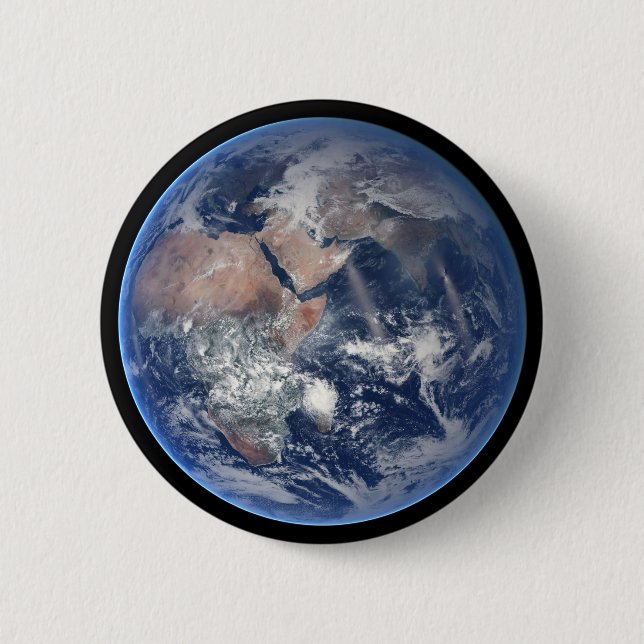 Östran Hemisphere på Planet Earth. Knapp (Framsida)