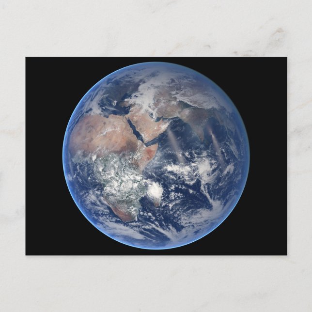 Östran Hemisphere på Planet Earth. Vykort (Framsida)