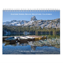 Östrans Sierra, Mammoth Sjöar, CA Kalender