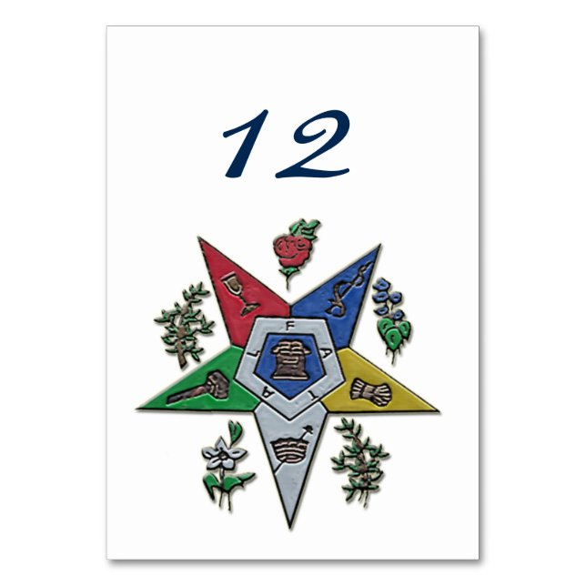 Östrans stjärna bordsnummer (Baksidan)