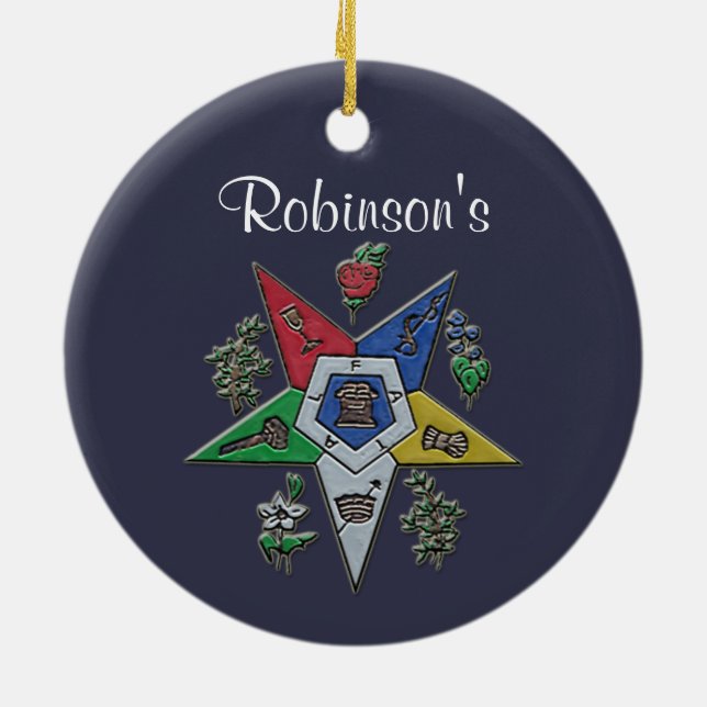 Östrans stjärna julgransprydnad keramik (Baksidan)