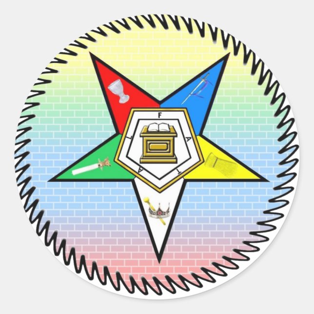 östrans stjärna runt klistermärke (Framsida)