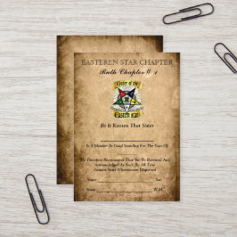 Östrans stjärnor för medlemskort visitkort