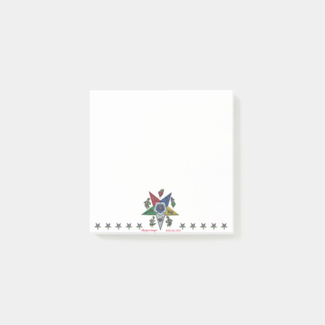 Östrans stjärnordning post-it block (Framsida)