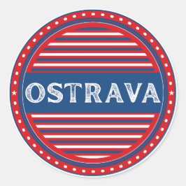 Ostrava City Pride Emblem – Tjeckisk identitet Runt Klistermärke