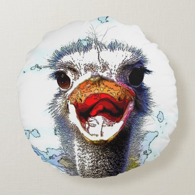 Ostrich20150701 Rund Kudde (Baksidan)