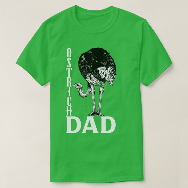 Ostrich älskare Ostrich Pappa T Shirt (Design framsida)