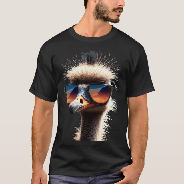 Ostrich Bird Emu Ratite I Love Ostriches Allegedly T Shirt (Framsida)