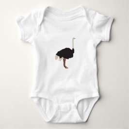 Ostrich Bird Illustration T Shirt