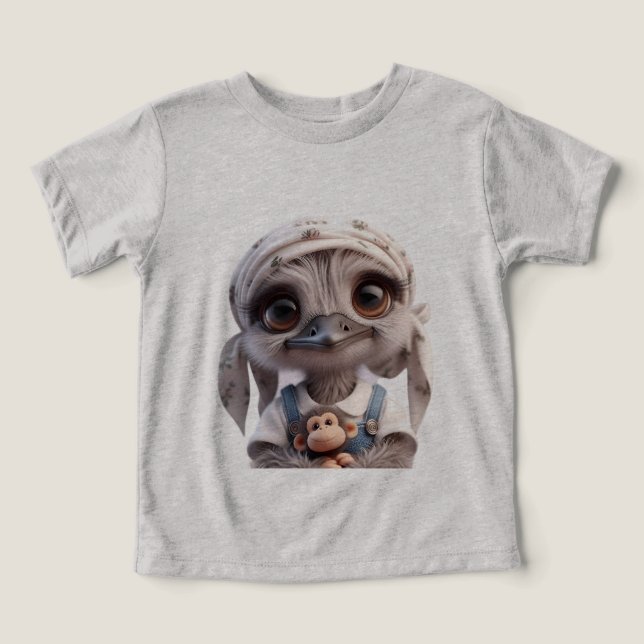Ostrich-Chick i Bandana med apa T Shirt (Design Framsida)