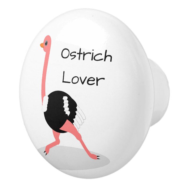 Ostrich Design Personalised Knopp (Höger)