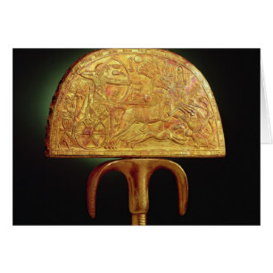 Ostrich-fjäder fläkt, från graven av Tutankhamu Hälsningskort