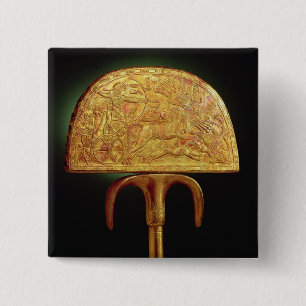 Ostrich-fjäder fläkt, från graven av Tutankhamu Knapp