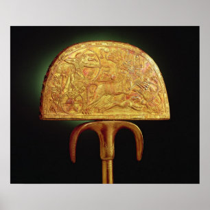 Ostrich-fjäder fläkt, från graven av Tutankhamun Poster