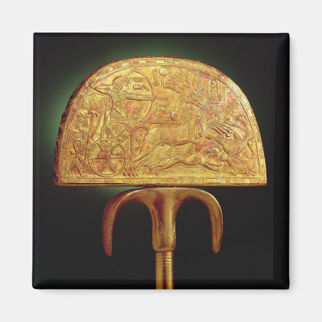 Ostrich-Fjäther fläkt, från Grav i Tutankhamun Magnet (Framsidan)