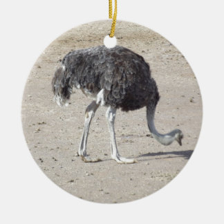 Ostrich Julgransprydnad Keramik