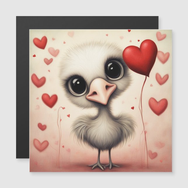 Ostrich Kärlek 1 (Fram/baksida)