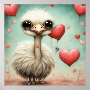 Ostrich Kärlek 3 Poster