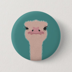 Ostrich lustig ansikte knapp