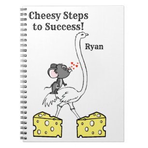 Ostrich Mouse Cheese Notebook Anteckningsbok