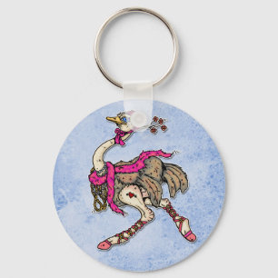 ostrich nyckelring