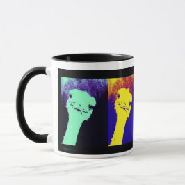 Ostrich Pop Art Mugg