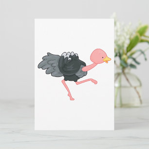 Ostrich Running Inbjudningar