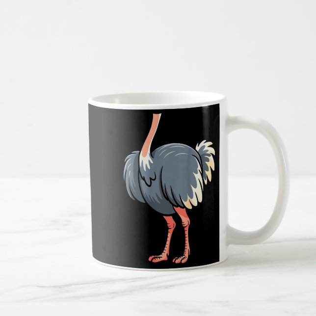 Ostrich Shirt Adult Men Women Kids Body Ostrich Co Kaffemugg (Höger)