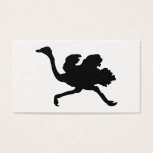 Ostrich Silhouette Visitkort