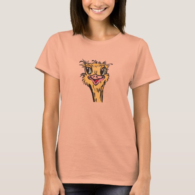 Ostrich Småbarn Bird T-shirt (Framsida)