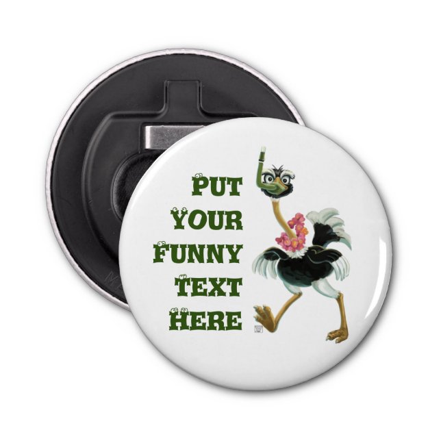 Ostrich Tävling i träsket Flasköppnare (Framsidan)