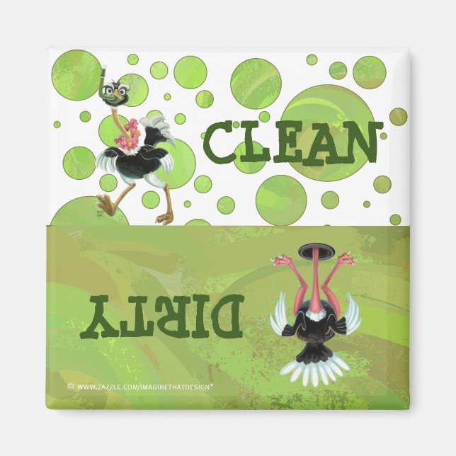 Ostrich Tävling i träsket Magnet (Framsidan)