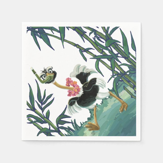 Ostrich Tävling i träsket Pappersservett (Framsidan)