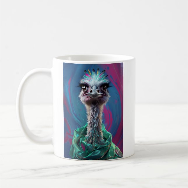 Ostrich themed Mug Kaffemugg (Vänster)