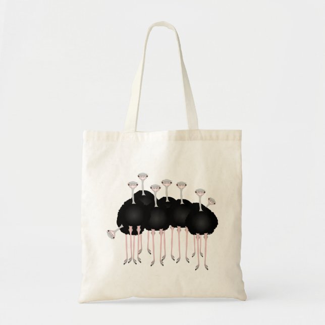 Ostrich Tote Bag Tygkasse (Framsidan)