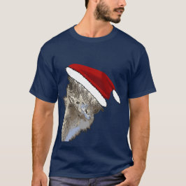 Ostrich Wearing Santa Hat jul Zoo Animal T Shirt