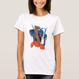 Ostrich with leaves t shirt