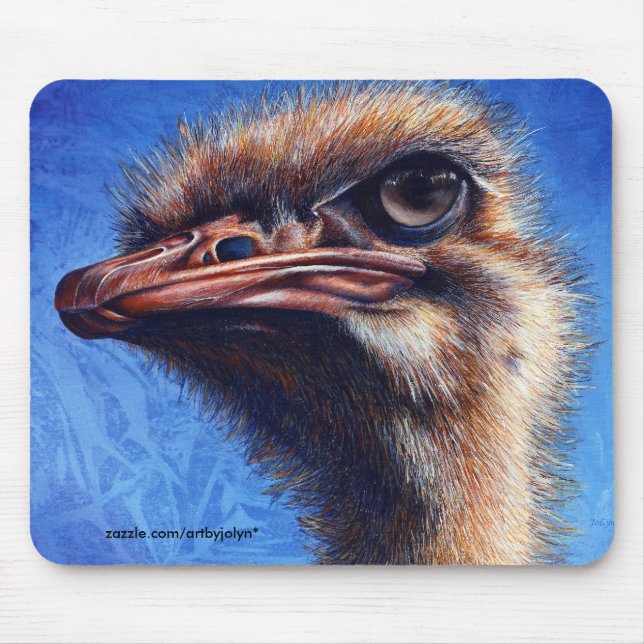 Ostrichmusen vadderar musmatta (Framsidan)