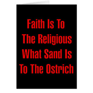 Ostrichreligion Hälsningskort