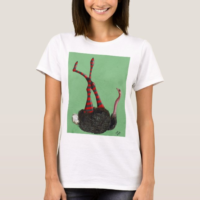 Ostrimlade randigt foder tee shirt (Framsida)