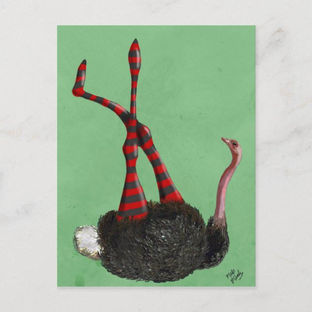 Ostrimlade randigt foder vykort (Framsida)